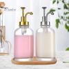 2 Stück 17 Unzen Kaffee-Sirup-Spender, Klarglas-Sirup-Pumpflasche, Kaffee-Bar-Zubehör, Shampoo-Spender für Zuhause, Hotel, Restaurant