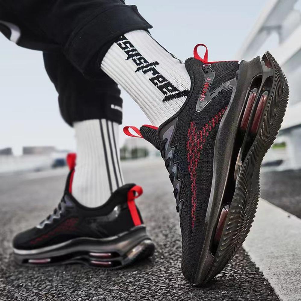 Men's Shoes New Full Palm Air Cushion Running Shoes Trendy Non-slip Shock Absorption Casual Sports Shoes Dad Trendy Shoes
