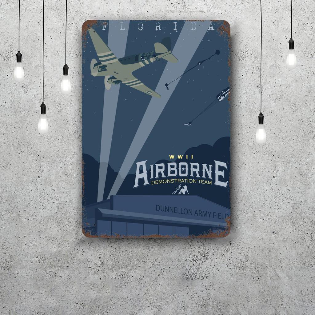 Airborn Classic Poster Rusty Metal Plaque Retro Decorative Plate Bar Man Cave Garage Club Metal Sign Wall Decoration