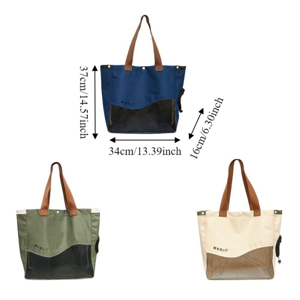 Breathable Pet Outing Bag Single-Shoulder with Hole Cat Carrier Bag Large Capacity Anti-Escape Pet Tote Bag Vet Visit