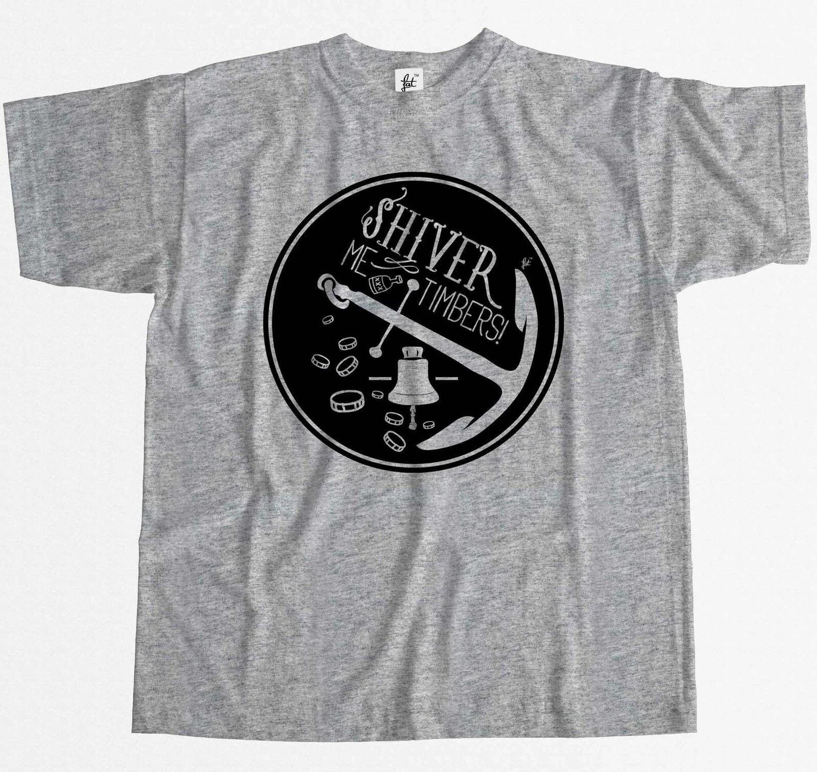 Shiver Me Timbers Anchor Rum Bells and Gold Mens T-Shirt XXXL