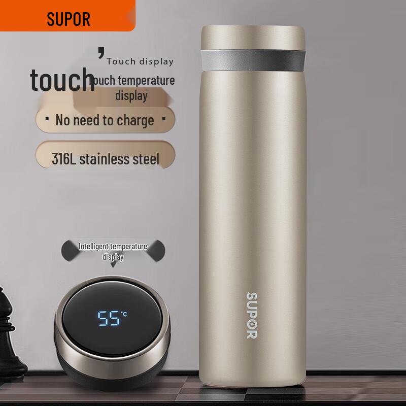 Supor 316L Smart Insulated Bottle with Tea Filter