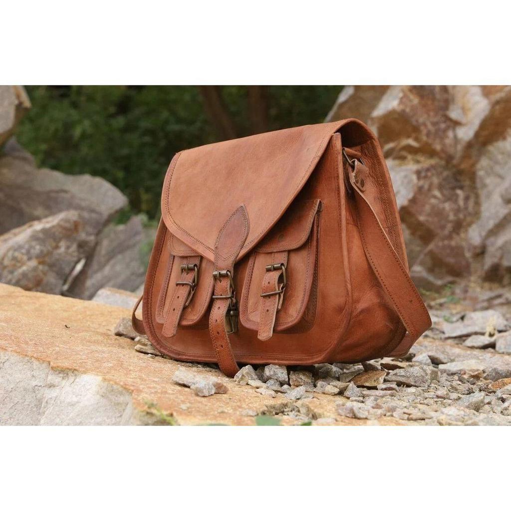 Crossbody Leather Shoulder New Women's Messenger Brown Real Genuine Bag