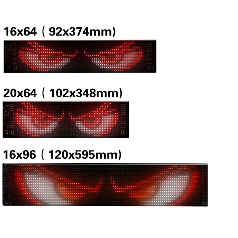 Truck Devil Eye Dynamic LED Light: Smart Car Sticker with LED Screen
