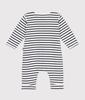 Cubic Jumpsuit A0BVP 3 months 60cm [Petit Bateau] Off-White/Navy