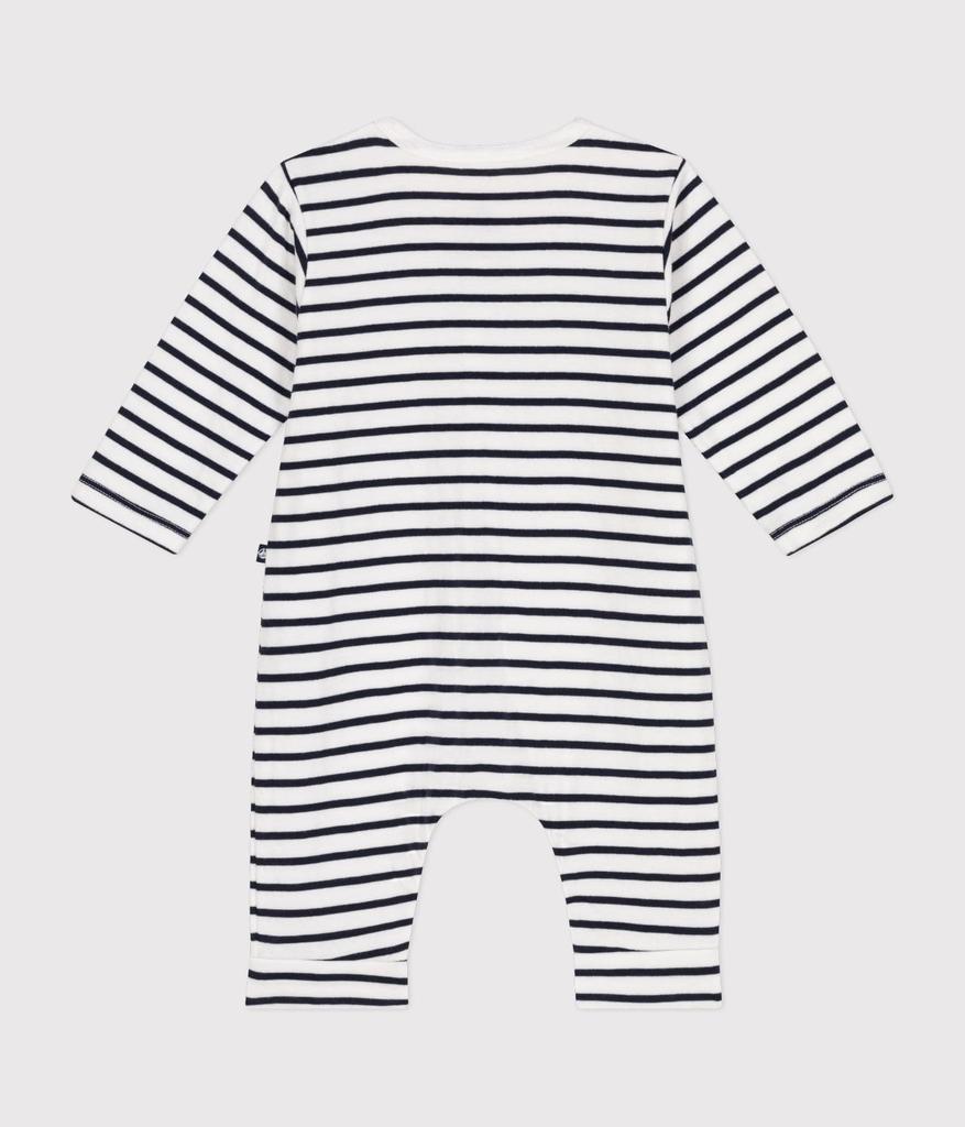 Cubic Jumpsuit A0BVP 3 months 60cm [Petit Bateau] Off-White/Navy