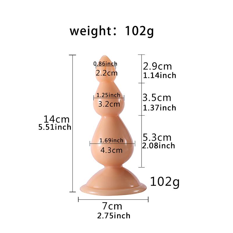 Female Size S/M/L Pull Beads Butthole And Vaginal Use Multicolor Healthy Soft Gel Suction Cup For Women Big Dick Sex Toys