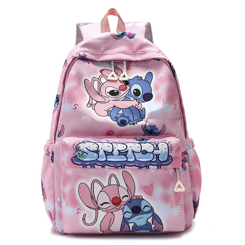 

Tide Cool Animation Cartoon Cute Boys And Girls Backpack Large Capacity Primary School Bag Fashion Print Children Backpack розовый
