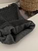 Women's Autumn Elastic Waist Patchwork Polka Dot Knit Skirt - Black Fungus Edge, Korean Style Slim Fit
