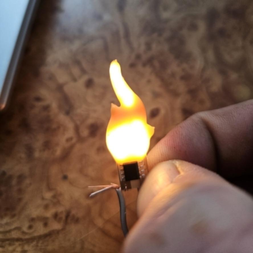 5PCS 3V Led COB Flash Candles Edison Flame Warm Diode Birthday Party Decoration Bulb Acssories Candle Light DIY Decoration