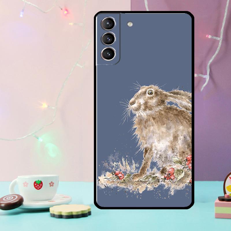 Rabbit Phone Case For Samsung Galaxy S24 S25 Ultra S21 S22 S23 Ultra S9 S10 S20 Plus S25 FE Cover