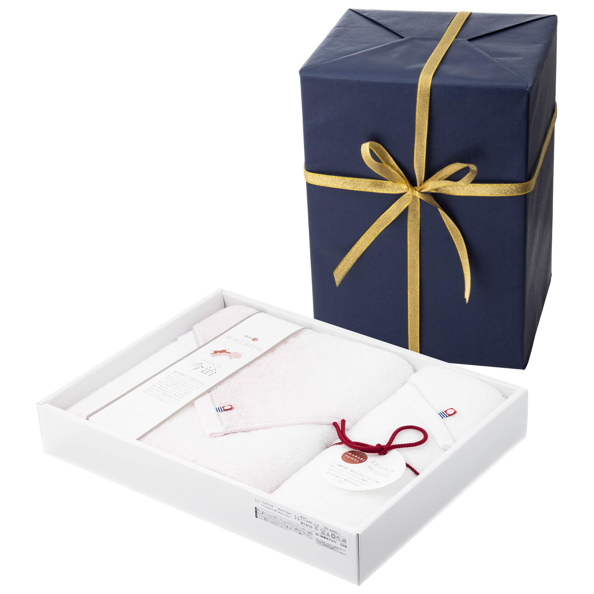 

с обертыванием Хлопковое полотенце для лица розовое бумажное [Обернутое бумажное] полотенце, (упаковка темно-синего цвета)