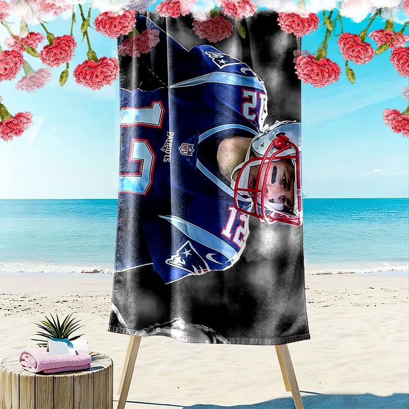 Brady Print Beach Towel, Large Soft Quick Dry Towel for Beach Camping Swimming