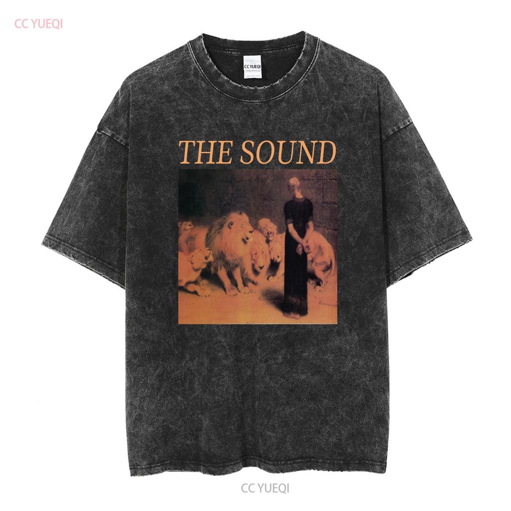 the sound T Shirt from lions mouth vintage Washed Stylish Top For Everyday Wear Casual Versatile Unisex homme fashion Soft