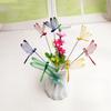 10Pc/set Simulated Dragonfly 3D Plastic Decorative Pole Horticultural Flowerpot Flower Decor Grassland Fence Art Cutting Decor