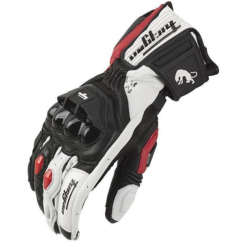 AFS 18 Motorcycle Riding Leather Carbon Fiber Gloves Cross-country Mountain Bike Motorbike Gloves Motocross Racing Rider Gloves