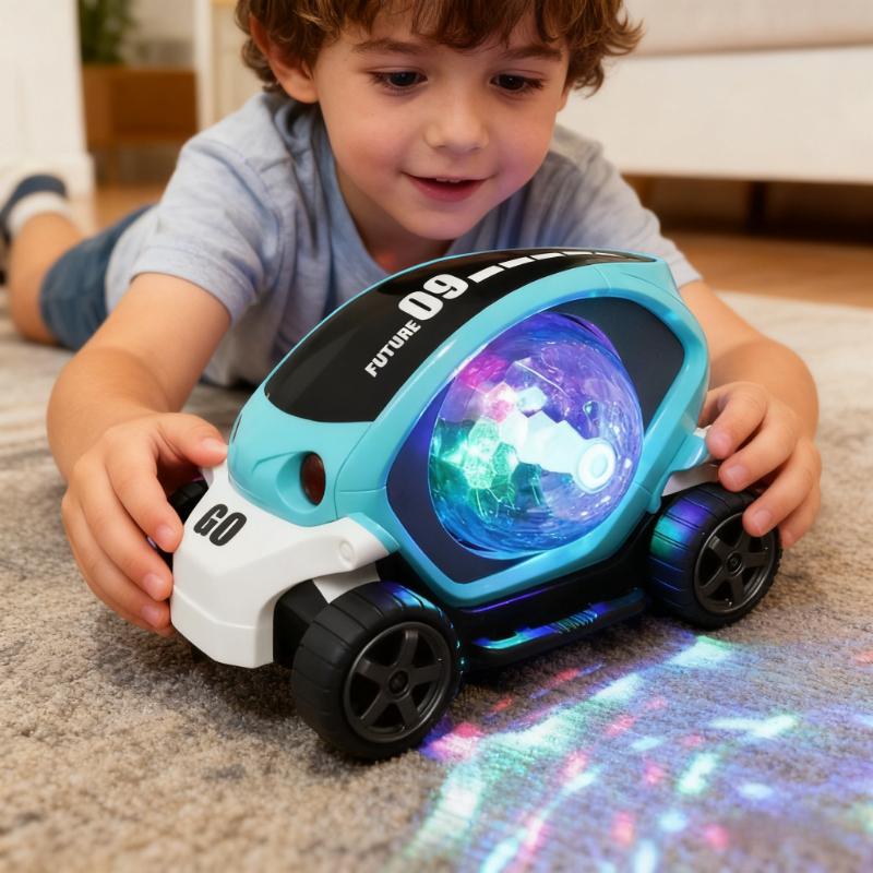 1-2 Jahre Junge Baby Auto Spielzeug Kleinkind Krabbeln Sensorisches Spielzeug Auto Spielzeug Elektronisches Auto Bauchzeit Geschenk für Kinder Geburtstagsgeschenke Beliebt