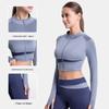 Women's Color Block Crop Sports Yoga Top