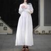 Women's Double-Layer Cotton and Linen Retro Long Dress - Cool, Gentle Style, Available In 4 Colors