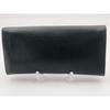Used Prada Saffiano Leather Flap Long Wallet, Triangle Logo, Black, with Guarantee Card