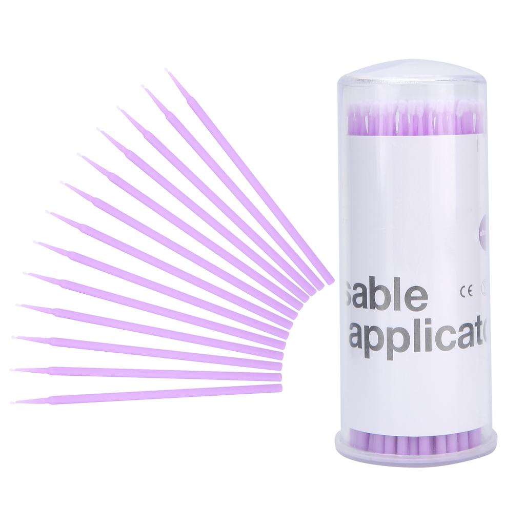 100 Stück Dentalbürste Einweg-Mikroapplikatorbürsten Dental Oral Zahnarztzubehör Lila