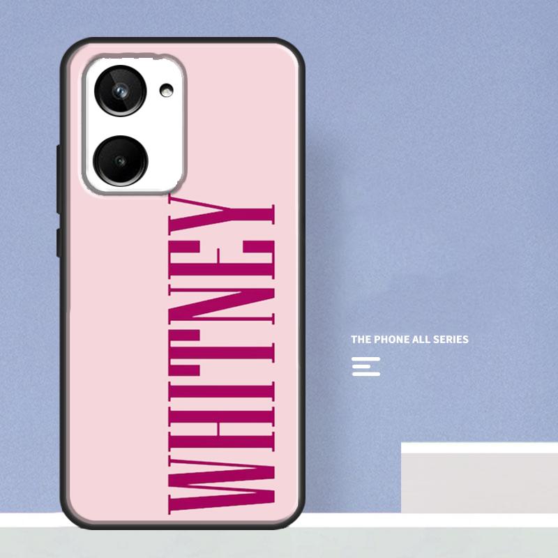 Pink Personalized Custom Name Monogram For Realme 10 8 9 Pro Plus C11 C15 C30 C31 C33 C35 C55 C21Y C25Y GT Neo 5 2 3 3T GT3 Case