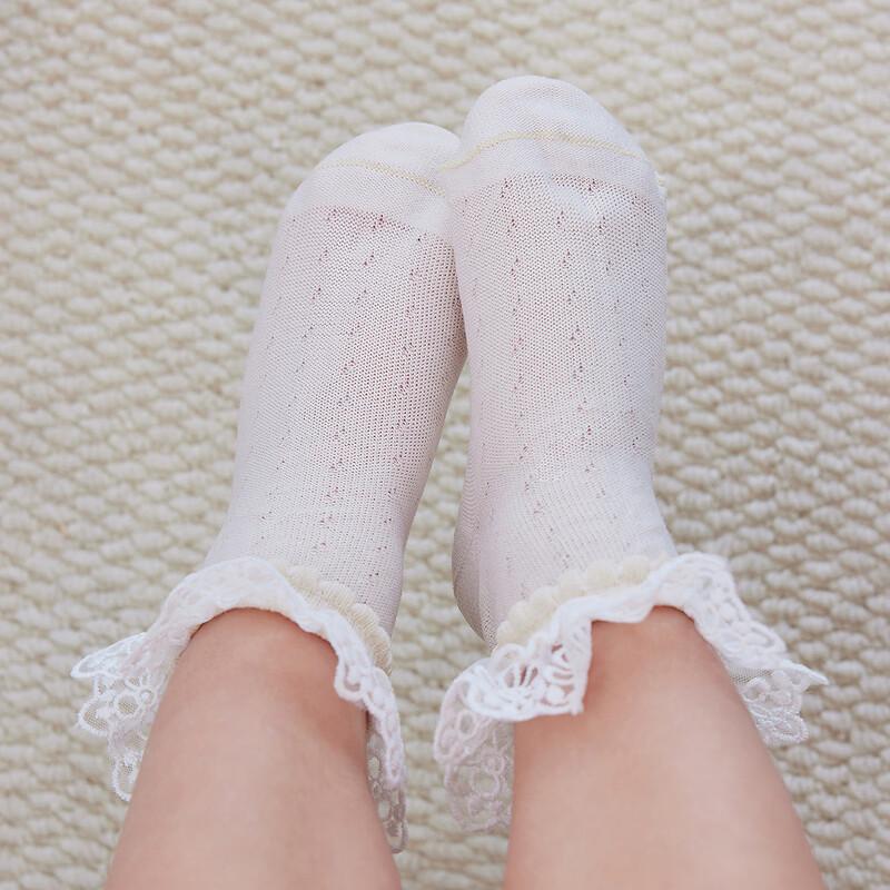 Minibala Girls' Summer Lace Socks (3-Pack)