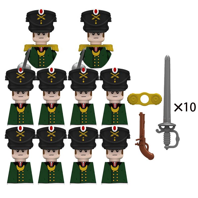Napoleon Wars Military Figures Army Soliders Weaponry Suit Small Particles Building Blocks Childrens DIY Toys Boys Gifts