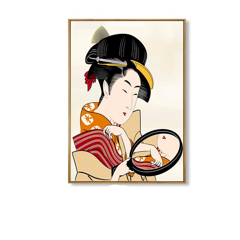 Chinese Style Ukiyo-e Japanese Canvas Painting Japanese Figure Posters Wall Art Restaurant Sushi Restaurant Living Room Decor