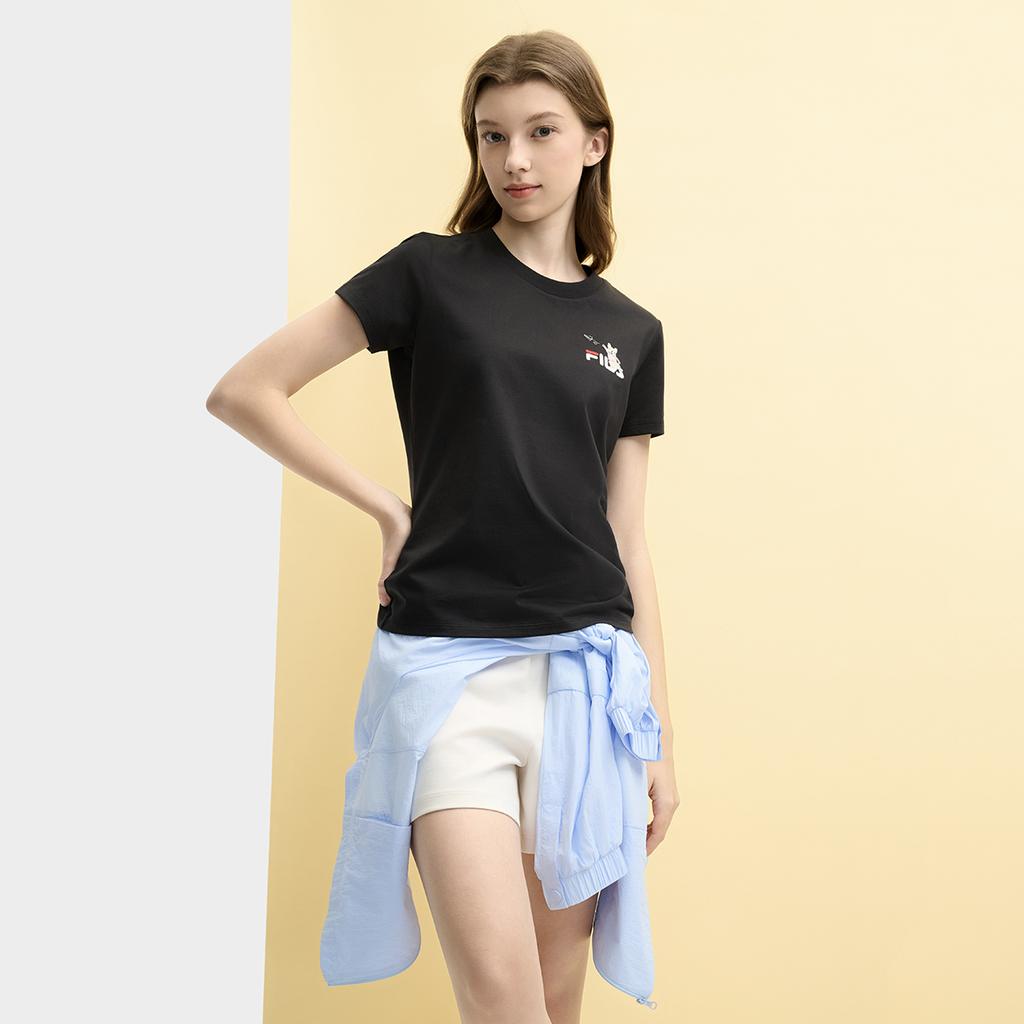 New FILA ORIGINALE T Shirt Women's Jet Black F51W529109F-BK