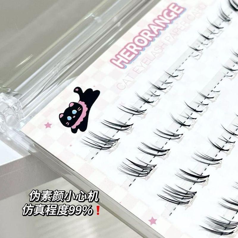 LuxeFlutter - Natural Fox Eye Cluster Low False Eyelashes