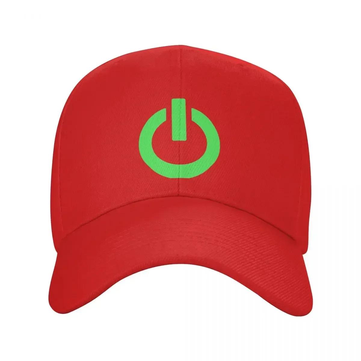 Power Button (green) Baseball Cap Hat Luxury Brand |-F-| Visor Cosplay For Man Women s
