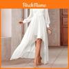Elegante Abito Lungo in Chiffon con Zip per Donne d'Ufficio