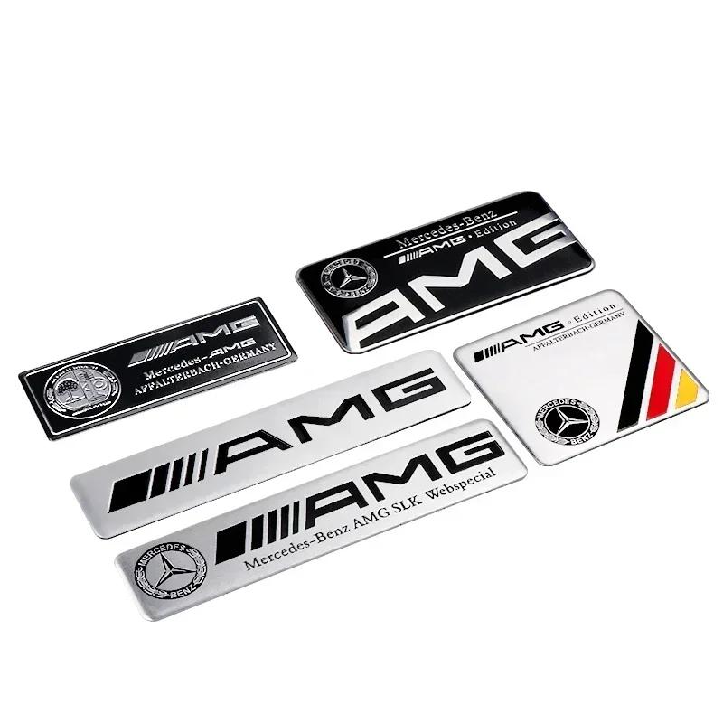 AAVS1 3D Aluminum Car Body Trunk Decor Sticker Auto Refit Accessorie For Mercedes Benz AMG A B G S Class W211 W124 W128 W140 W168 W176