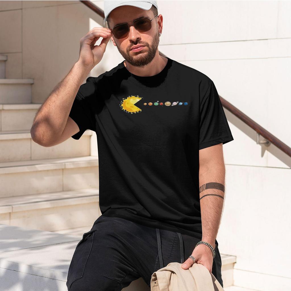 2026 New Model Solar System Planets Print Tees For Unisex Casual Quick Drying Breathable Tshirt Short Sleeve Tshirt For Running T