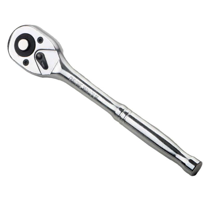 Sale 1/4'' Drive 24-tooth Full Polish Ratchet Set Premium Chrome Vanadium Steel Construction Plated Finish