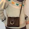 Korean Style Flap Crossbody Bags Fashion Design Versatile Saddle Bag Retro Bucket Bag  Outdoor