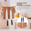 Magnetic Tool Holder Double-sided Magnetic Kitchen Knife Holder Wooden Tool Rack No Punching Tool Storage Rack
