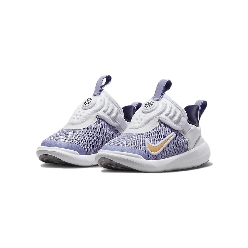 Nike E Series 1.0 TD Slip Resistant Cushioning Breathable Low top Toddler Shoes White Purple Infant And Toddler DV4252-500