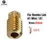 For Bambu Lab A1 Accessories Bambu Lab A1 Mini Nozzle Kit Brass Hardened Steel 0.2 0.4 0.6 0.8 For Bambulab A1 Upgrade Hotend