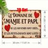 Vintage Metal Tin Sign French Grandparents Wall Decor Gift Home Art