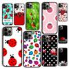 Autumu 11 Colorful Ladybugs Phone Case Cover for iPhone 17 Air 16 16e 15 12 11 13 14 Pro Max Apple Plus Coque