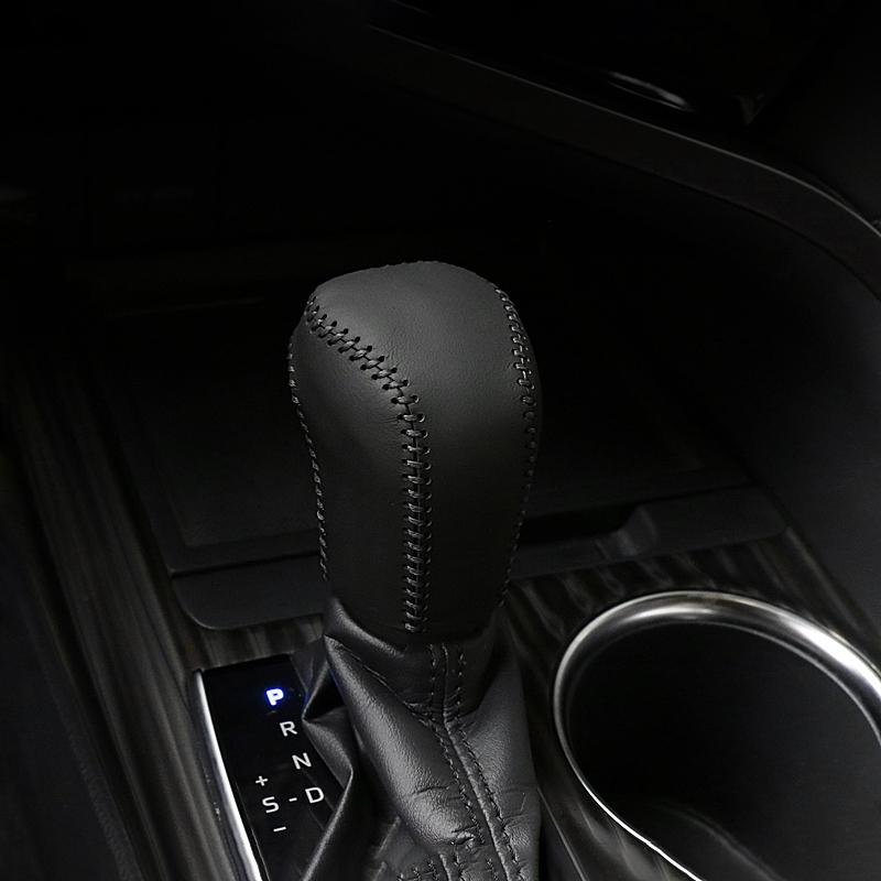For Toyota Camry 70 XV70 2018- 2022 2023 Leather Car Gear Shift Collars Car Shift Knob Cover Case Decoration