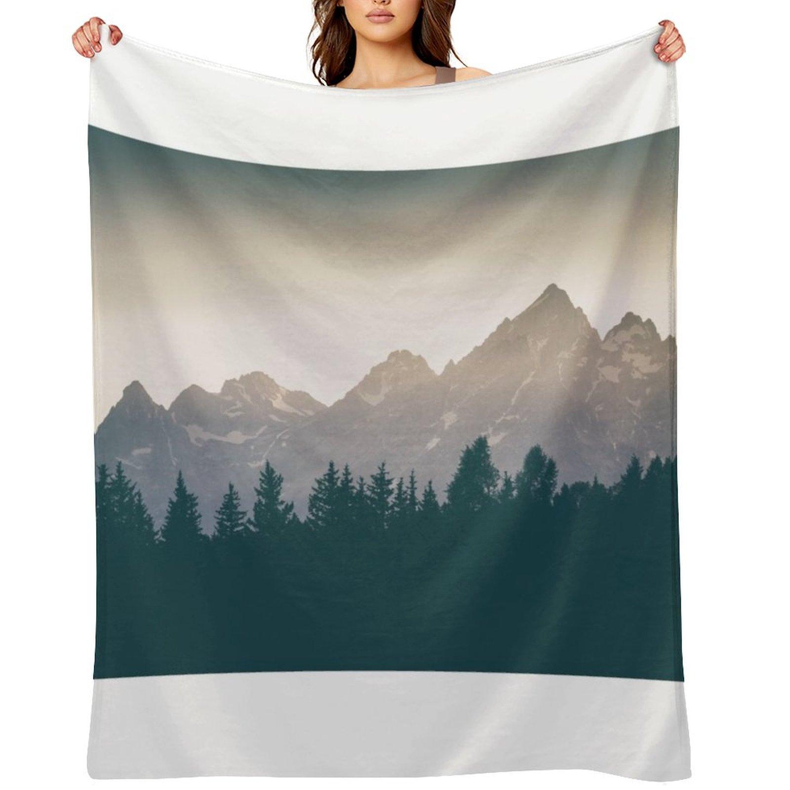 Grand Tetons Throw Blanket Single Sofa Throw Luxury Brand funny gift Blankets 30x40in