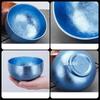 Pure Titanium Thickened Salad Bowl,11.5 cm Multicolor Double-Layer Glossy Texture Home Food Storage Soup Titanium Bowl Tableware