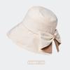 Two-color bow bucket hat summer outdoor play sunshade sunscreen hat fashion versatile big eaves hat children