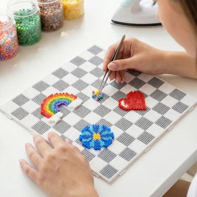 2,6mm Perlen Bügelperlen Steckplatten Hitzebeständige Bügelperlenplatten Perlenzubehör