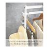 Yamazaki Jitsugyo Increased Storage Capacity Hanger Rack 2 Tiers White W78.4 X D42 X H96.2cm (Including Casters) Tower Closet with Casters 1435