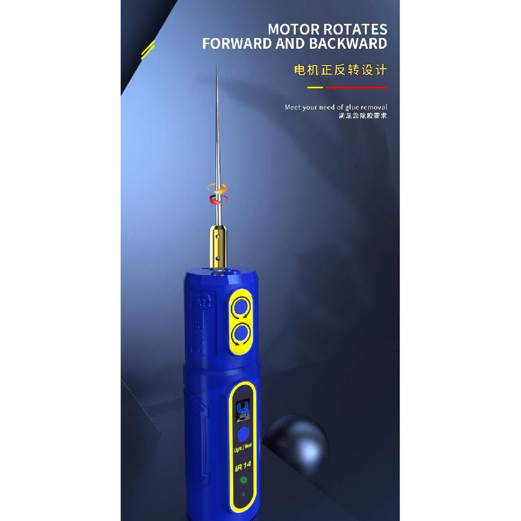 Mechanic IR14 Electric OCA Glue Remover Tool With Led Display For Phone Screen OCA Polarized Clean Electric Grinder Hand Tool