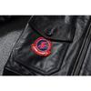 Chinese Size Men Genuine Leather Jacket Quilted Patches 100% Cowhide & Natural Fur Collar Flight Coat Aviator Clothing Winter